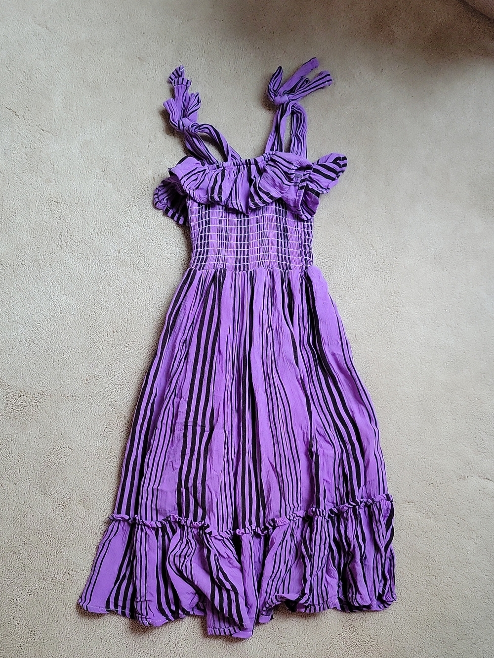3t Purple Ruffle Smocked Sundress